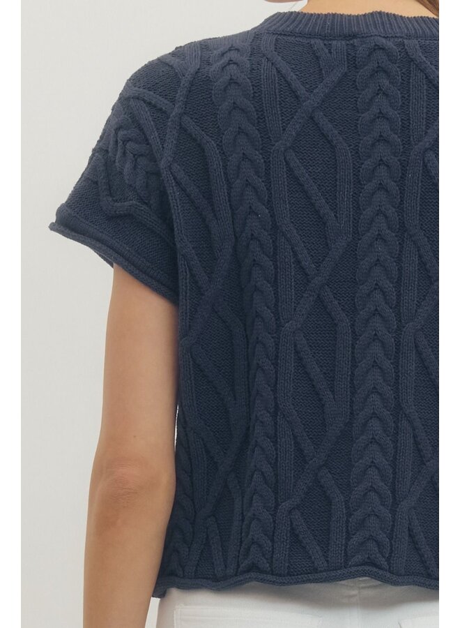 Cable Knit Sweater Tee