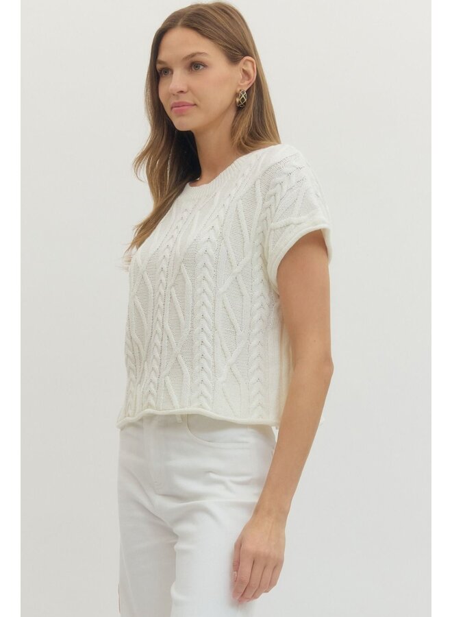 Cable Knit Sweater Tee
