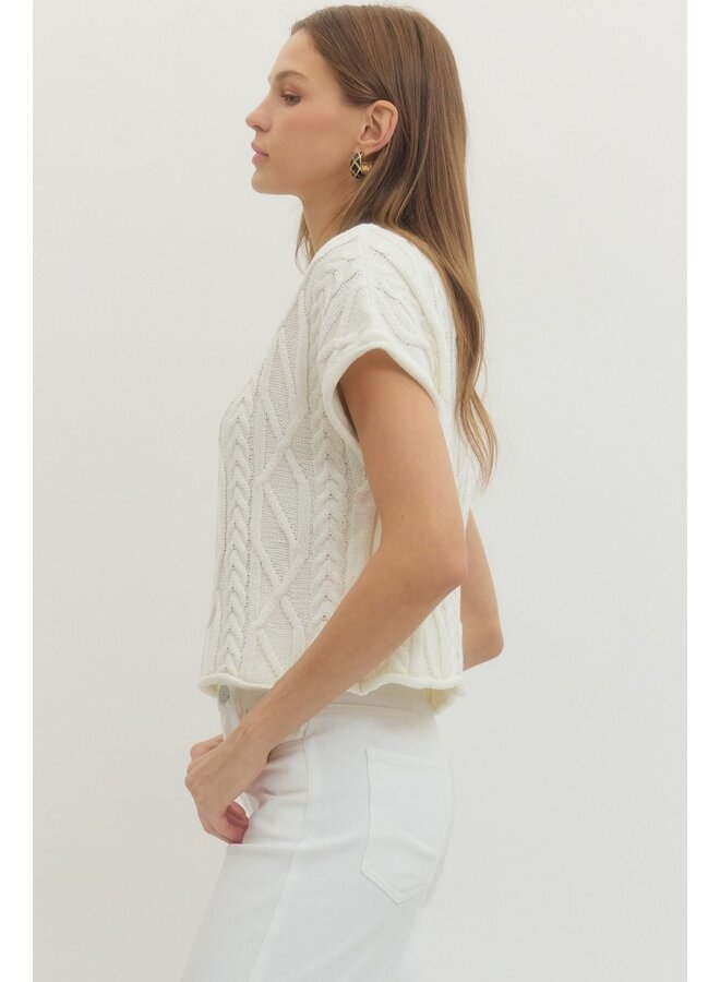 Cable Knit Sweater Tee