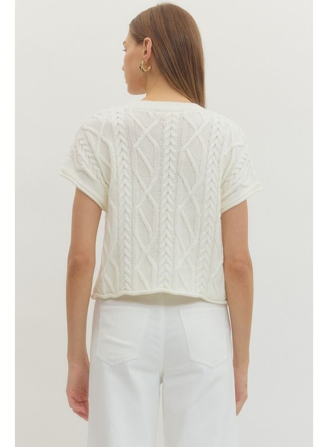 Cable Knit Sweater Tee
