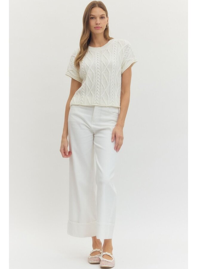 Cable Knit Sweater Tee