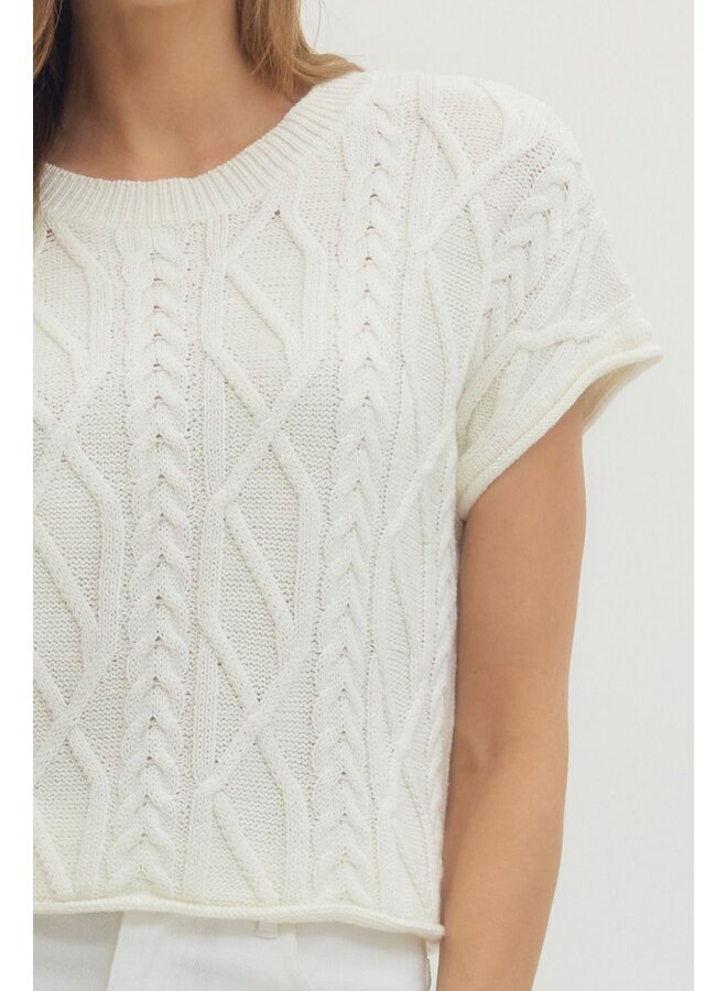 Cable Knit Sweater Tee