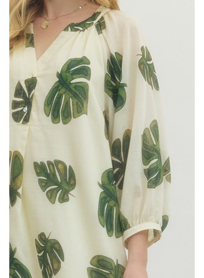 Palm Leaf Vacay Dress