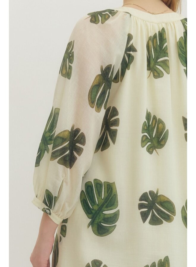 Palm Leaf Vacay Dress