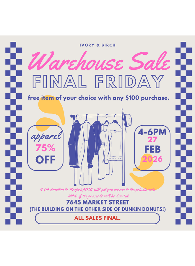 $10 Final Friday Donation Ticket - Warehouse Sale