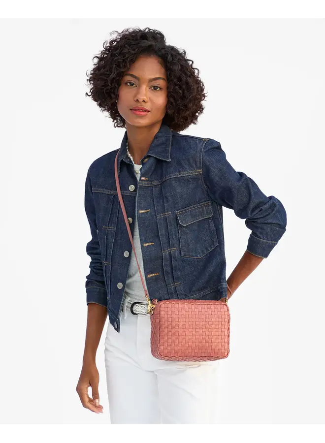 Midi Sac - Woven Checker - Rose Clay