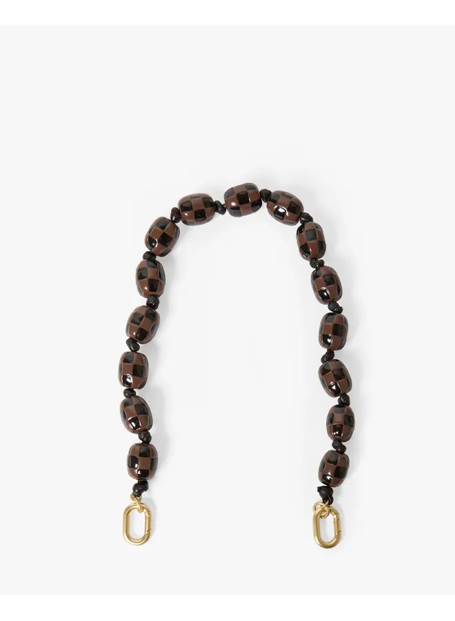 Shortie Strap - Black/Brown Checker