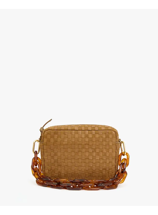 Midi Sac - Leather & Suede Woven Checker - Sequoia