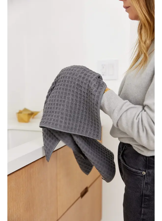Charcoal Waffle Hand Towel