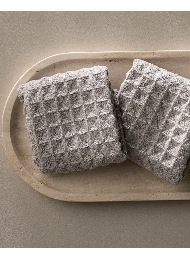 Stone Waffle Washcloth Set