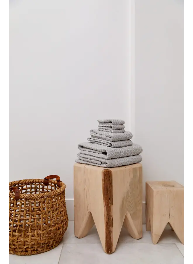 Stone Waffle Washcloth Set