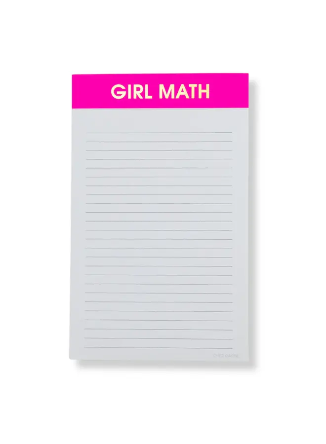 Girl Math Notepad