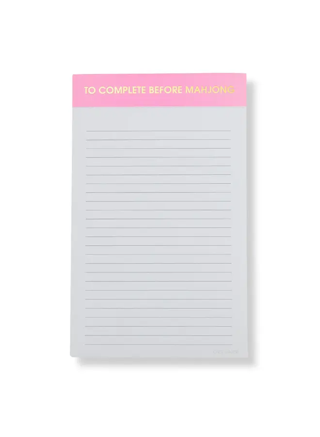 To Complete Before Mahjong Notepad