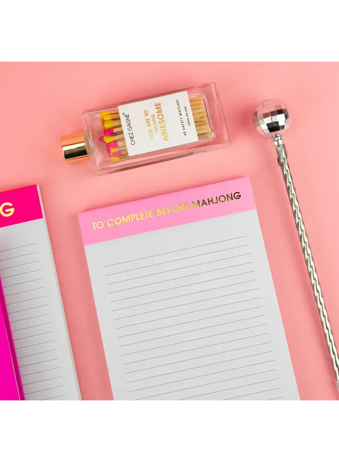 To Complete Before Mahjong Notepad