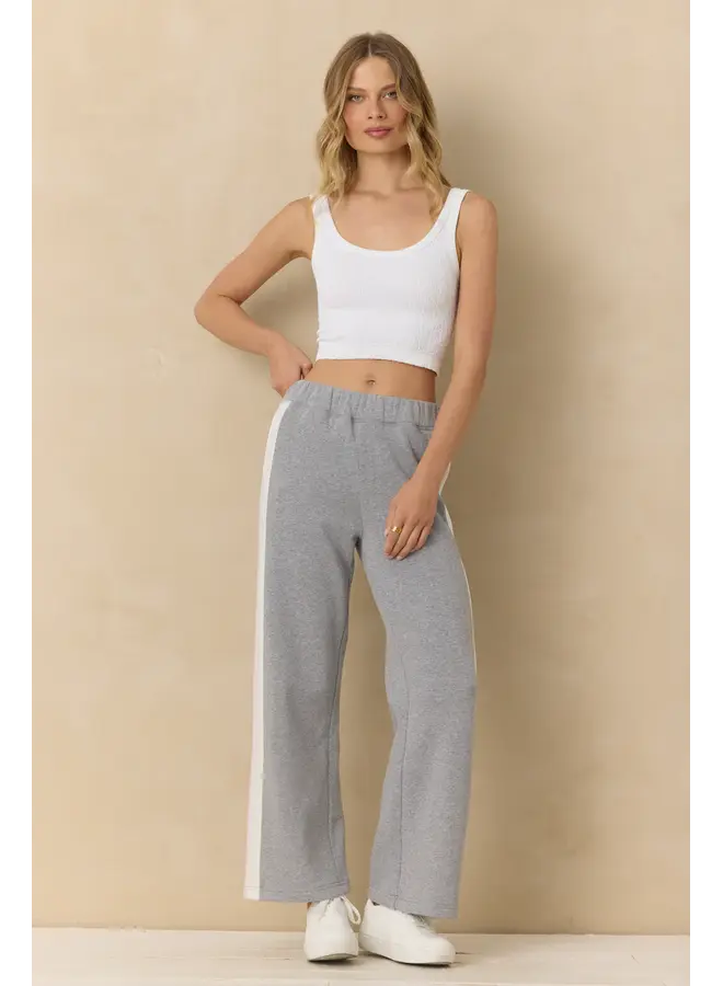 Vintage Fleece Colorblock Wide Leg Pants