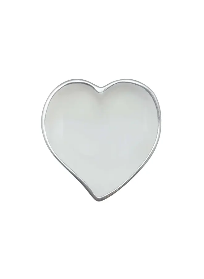 White Heart Trinket Dish