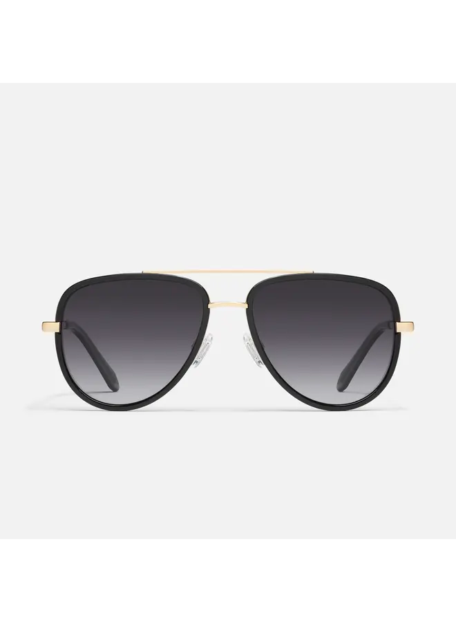 All In Mini Sunglasses-Black/Smoke Polarized Lens