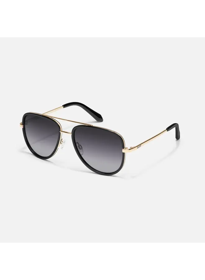 All In Mini Sunglasses-Black/Smoke Polarized Lens