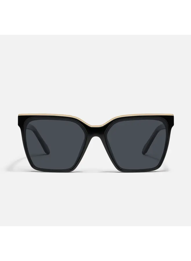 Level Up Sunglasses- Black Gold / Smoke Polazized