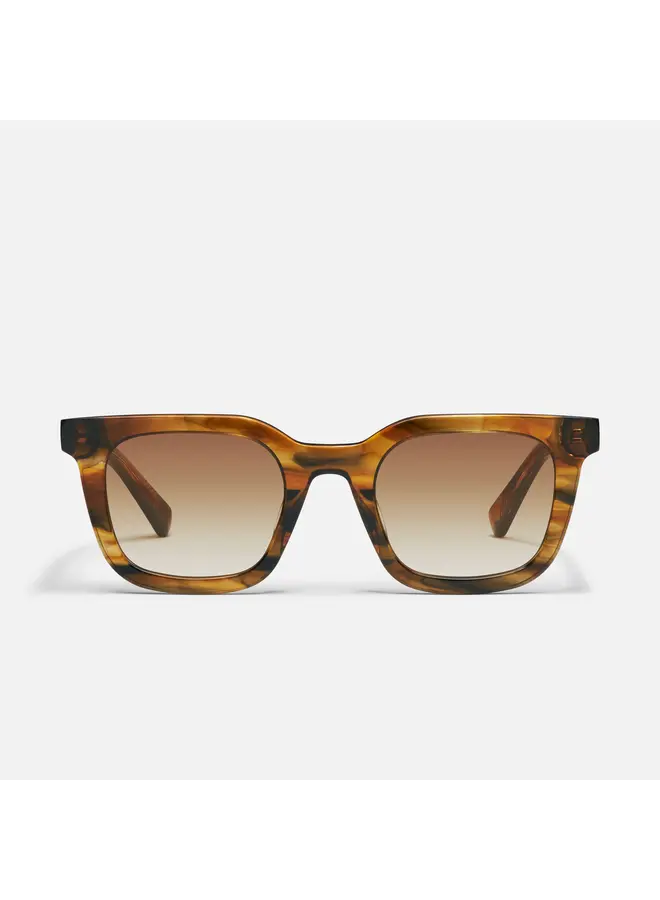 Game Over Sunglasses - Coffee Swirl/Sepia