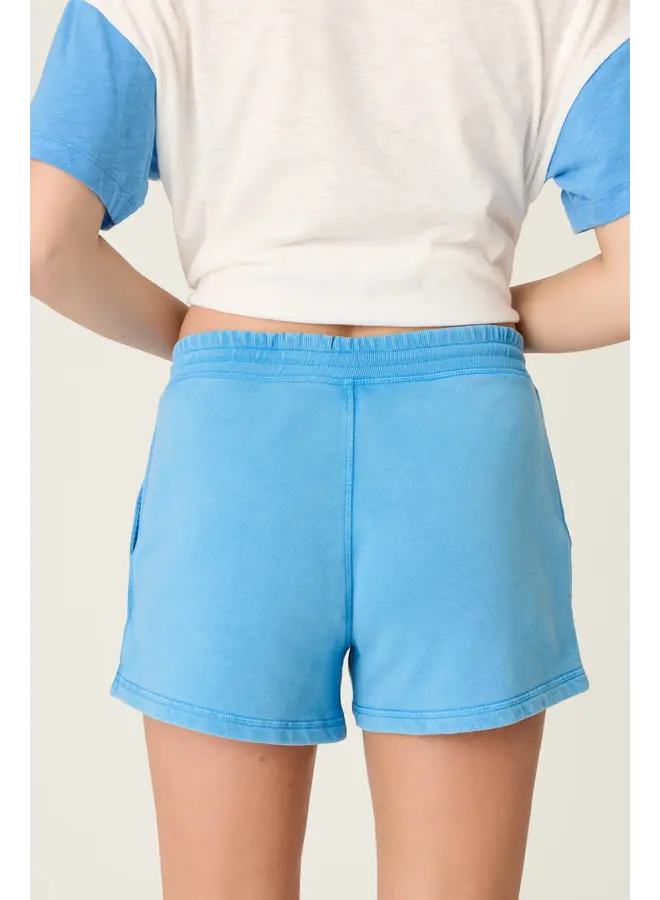 Short Washed Away- Marine Blue