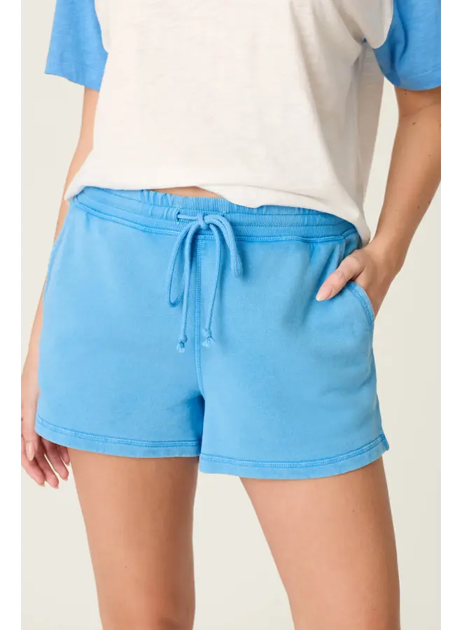 Short Washed Away- Marine Blue