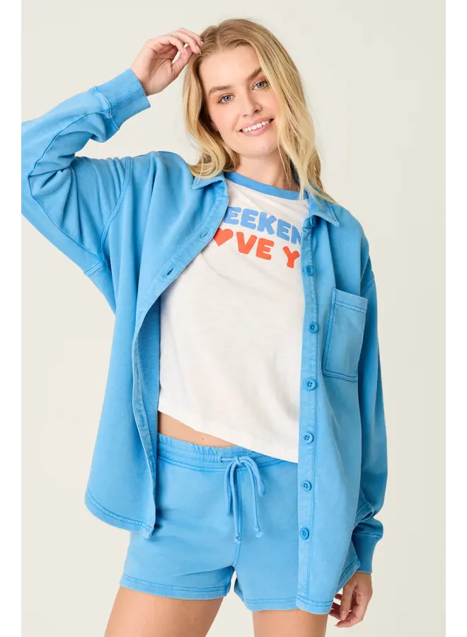 Jacket Washed Away- Marine Blue