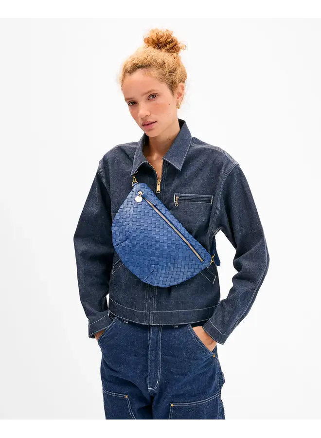 Grande Fanny - Medium Woven Diagonal - French Blue