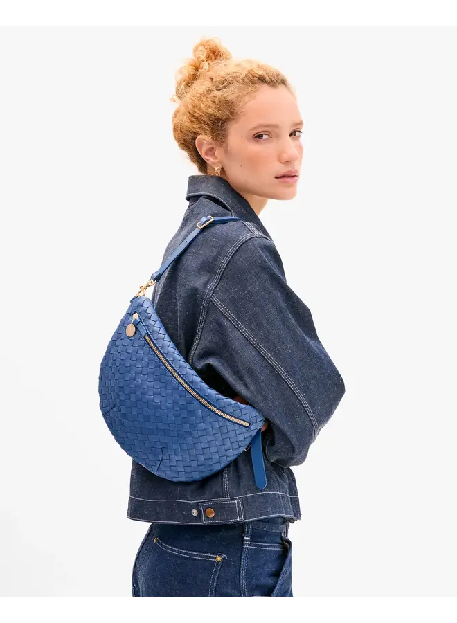 Grande Fanny - Medium Woven Diagonal - French Blue