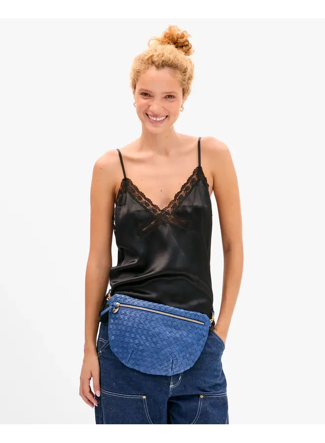 Grande Fanny - Medium Woven Diagonal - French Blue