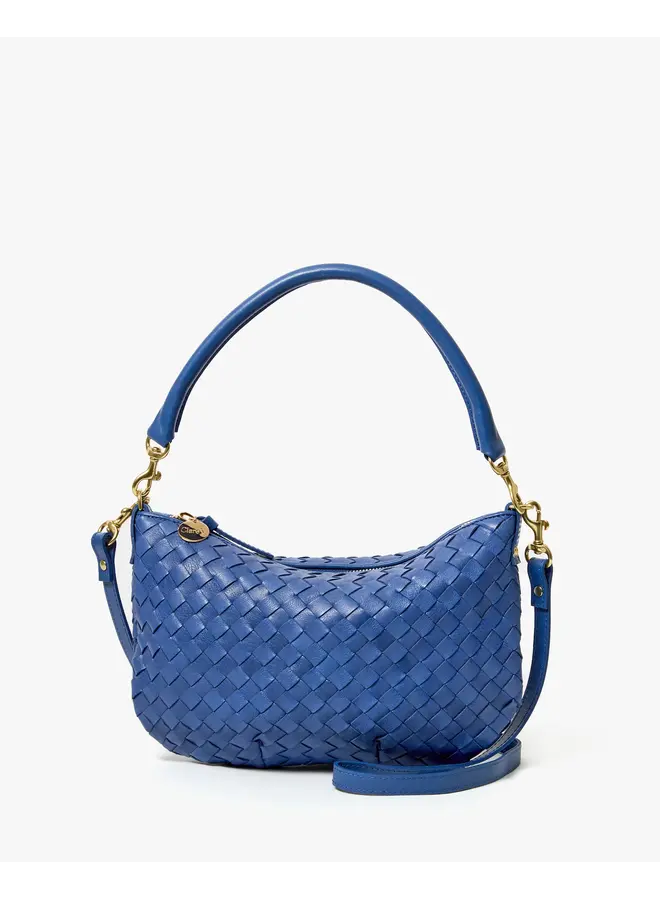 Petit Moyen Messenger - Medium Woven Diagonal - French Blue