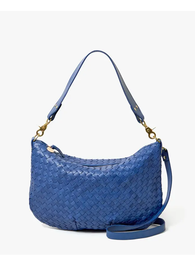 Moyen Messenger - Medium Woven Diagonal - French Blue