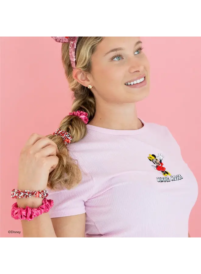 Minnie Mouse Large Silk Scrunchies