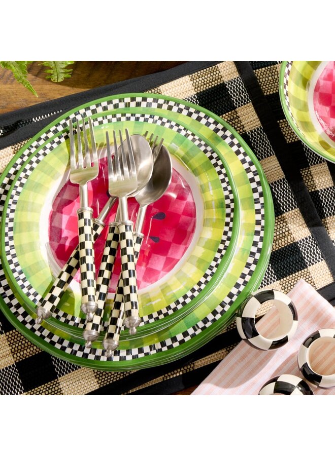 Watermelon Melamine Dinner Plates, Set of 4