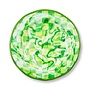 Green Marble Check Melamine Dinner Plates, Set of 4