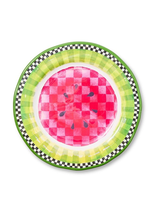 Watermelon Melamine Salad Plates, Set of 4