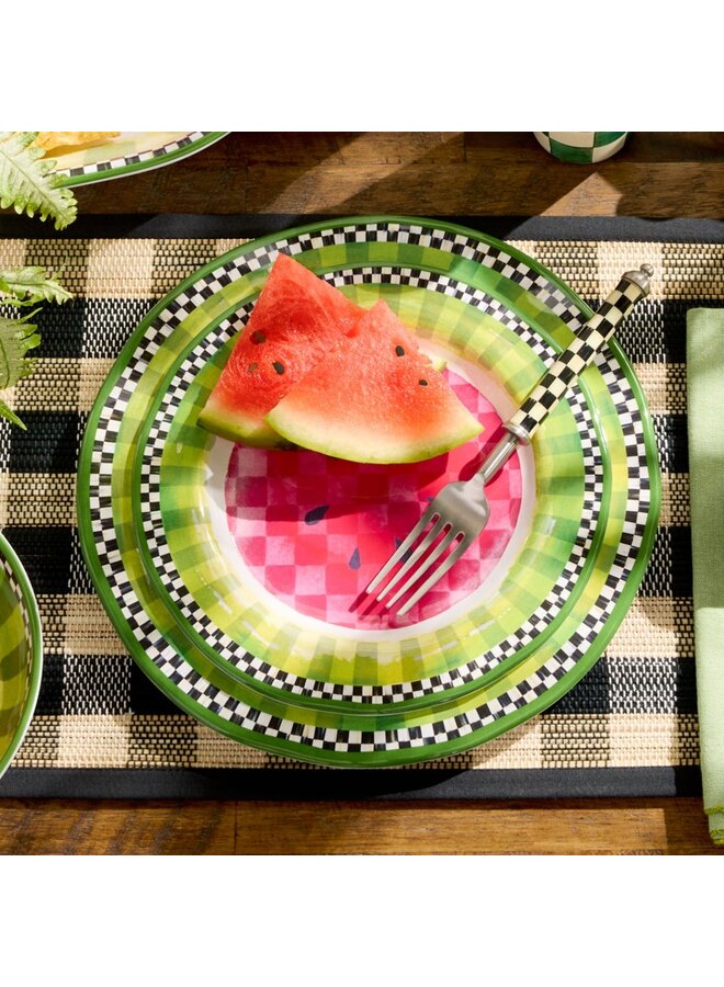 Watermelon Melamine Salad Plates, Set of 4