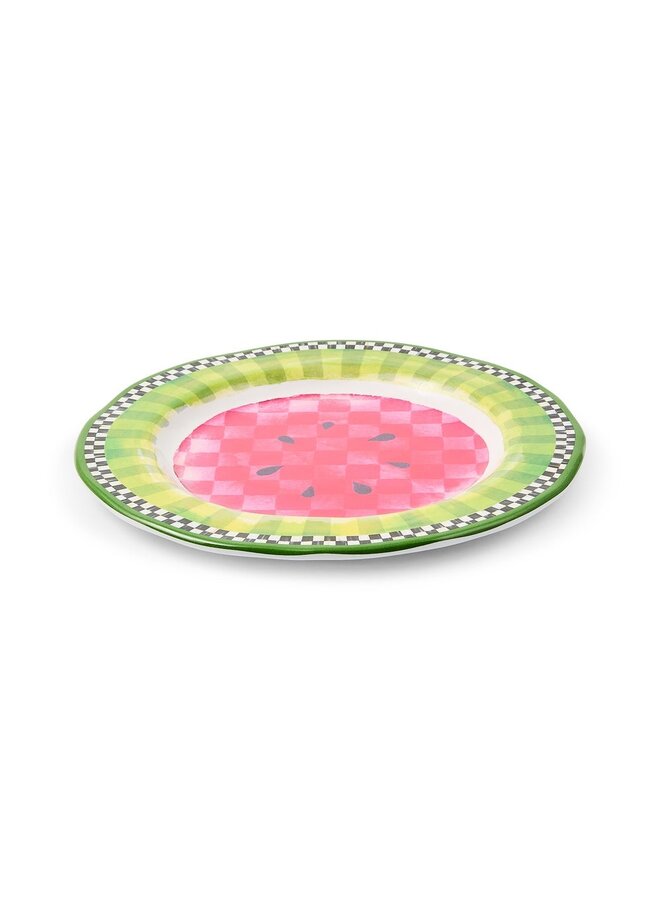 Watermelon Melamine Salad Plates, Set of 4