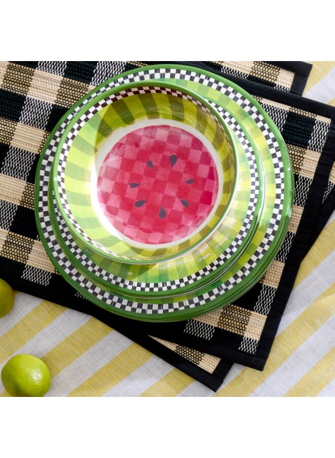 Watermelon Melamine Salad Plates, Set of 4