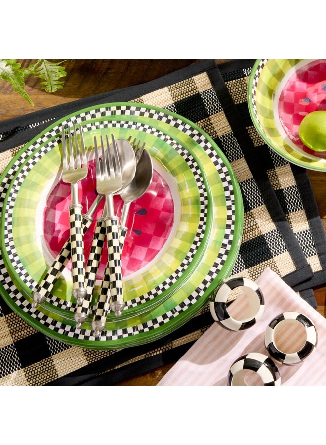 Watermelon Melamine Salad Plates, Set of 4