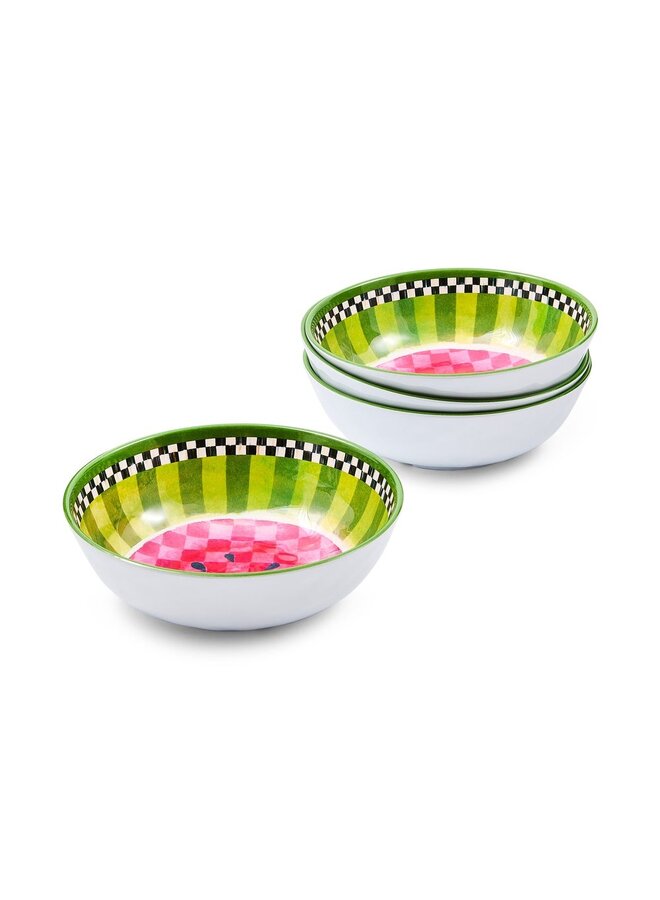 Watermelon Melamine Small Bowls, Set of 4