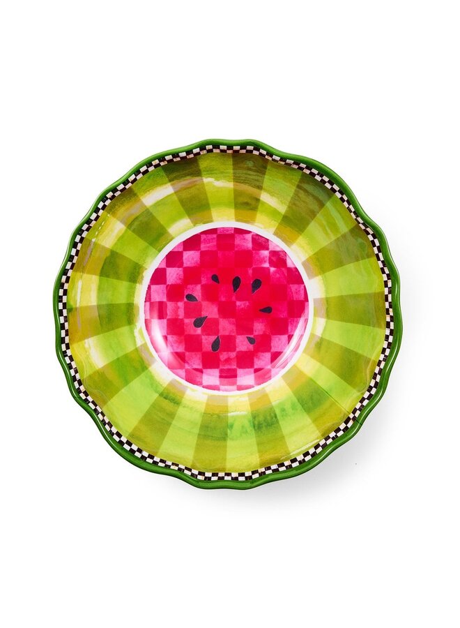 Watermelon Melamine Serving Bowl