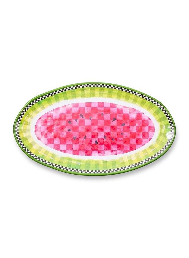 Watermelon Melamine Oval Platter