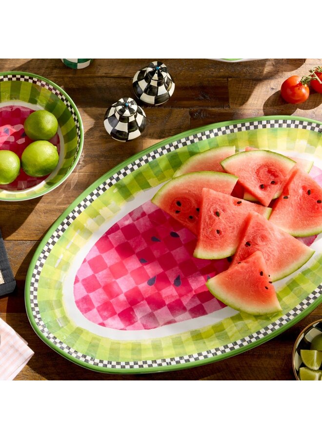 Watermelon Melamine Oval Platter