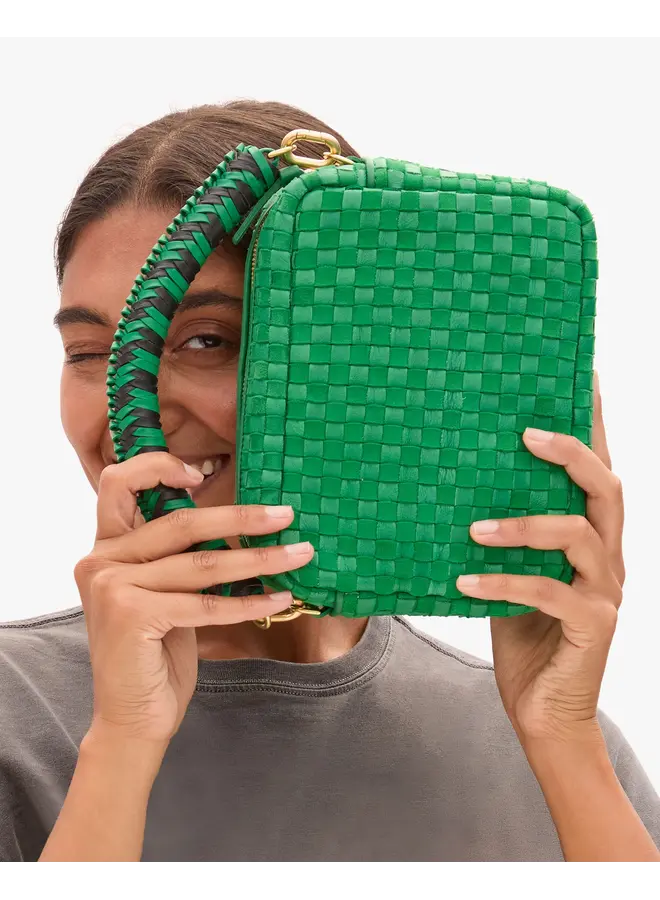 Braided Top Handle - Green Apple/Black
