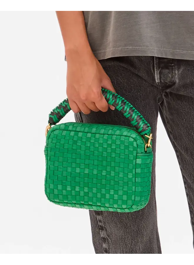 Braided Top Handle - Green Apple/Black