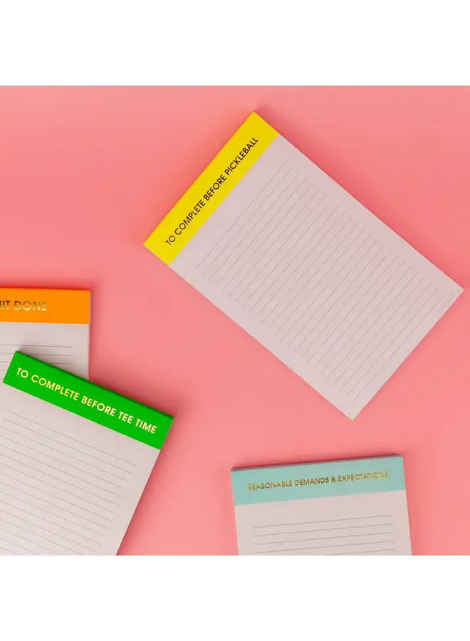 To Complete Before Pickleball Notepad