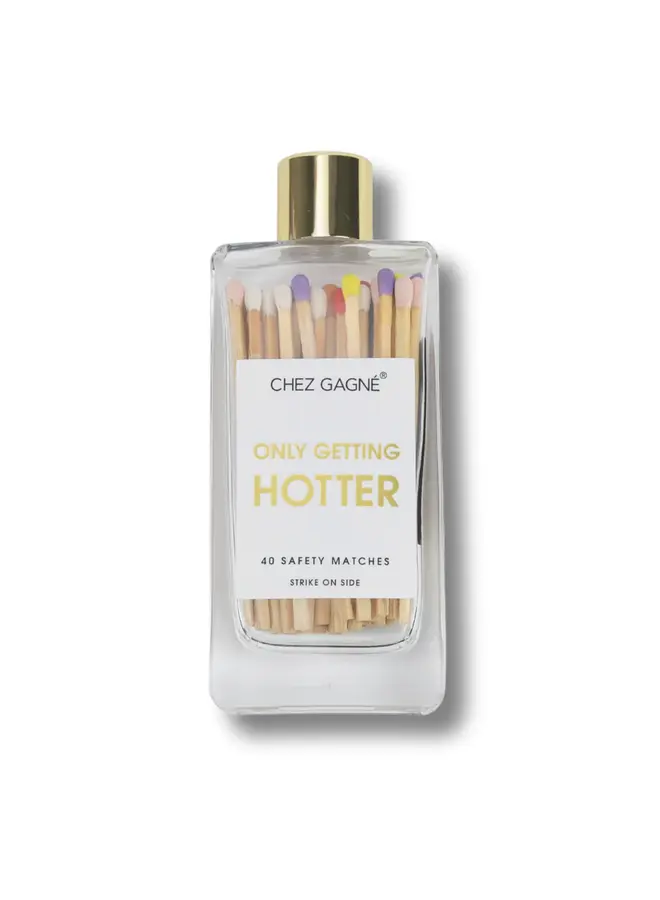 Only Getting Hotter Glass Bottle Matches (Rainbow)