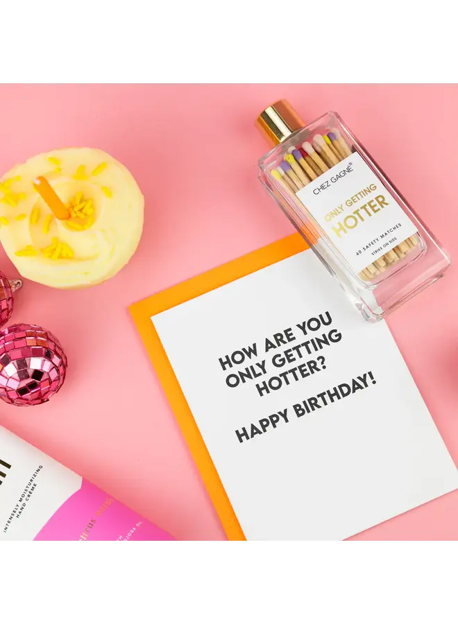 Only Getting Hotter Glass Bottle Matches (Rainbow)