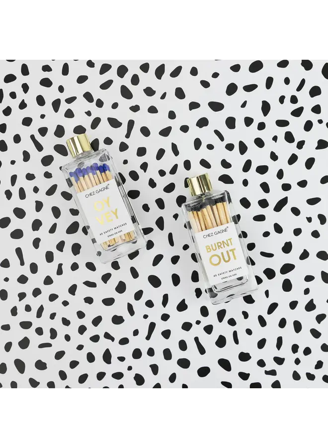 Burnt Out Glass Bottle Matches (Black)